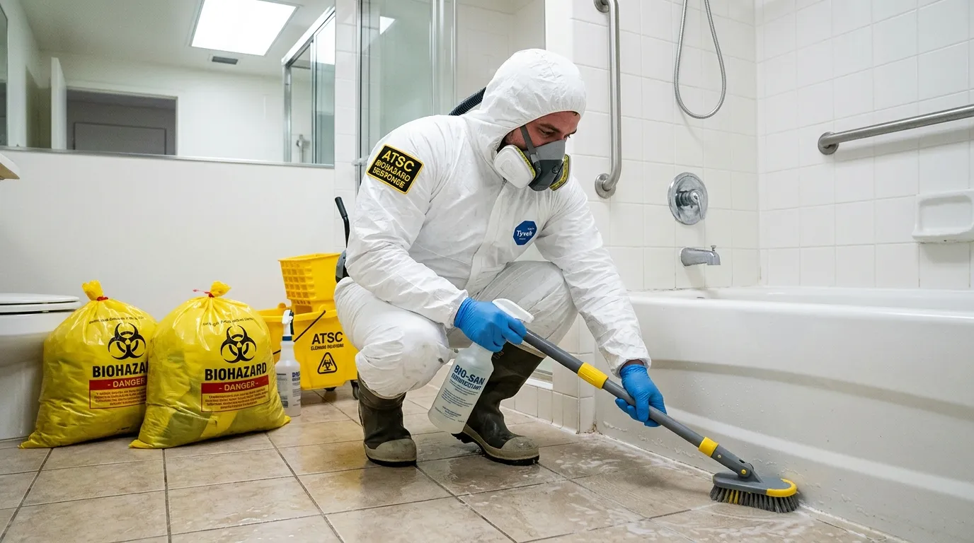 Decontamination equipment deployed for Blood Cleanup in Universal City